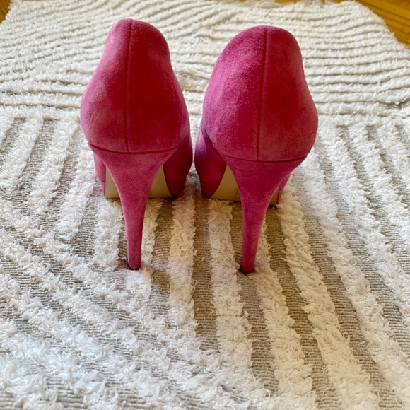 Aldo Pink Suede Platform Pumps - Picture 7 of 8